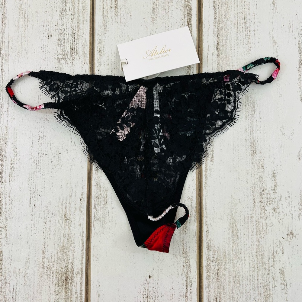 Atelier Victoria’s Secret Lace V-String Thong Pantie M L - Picture 6 of 7